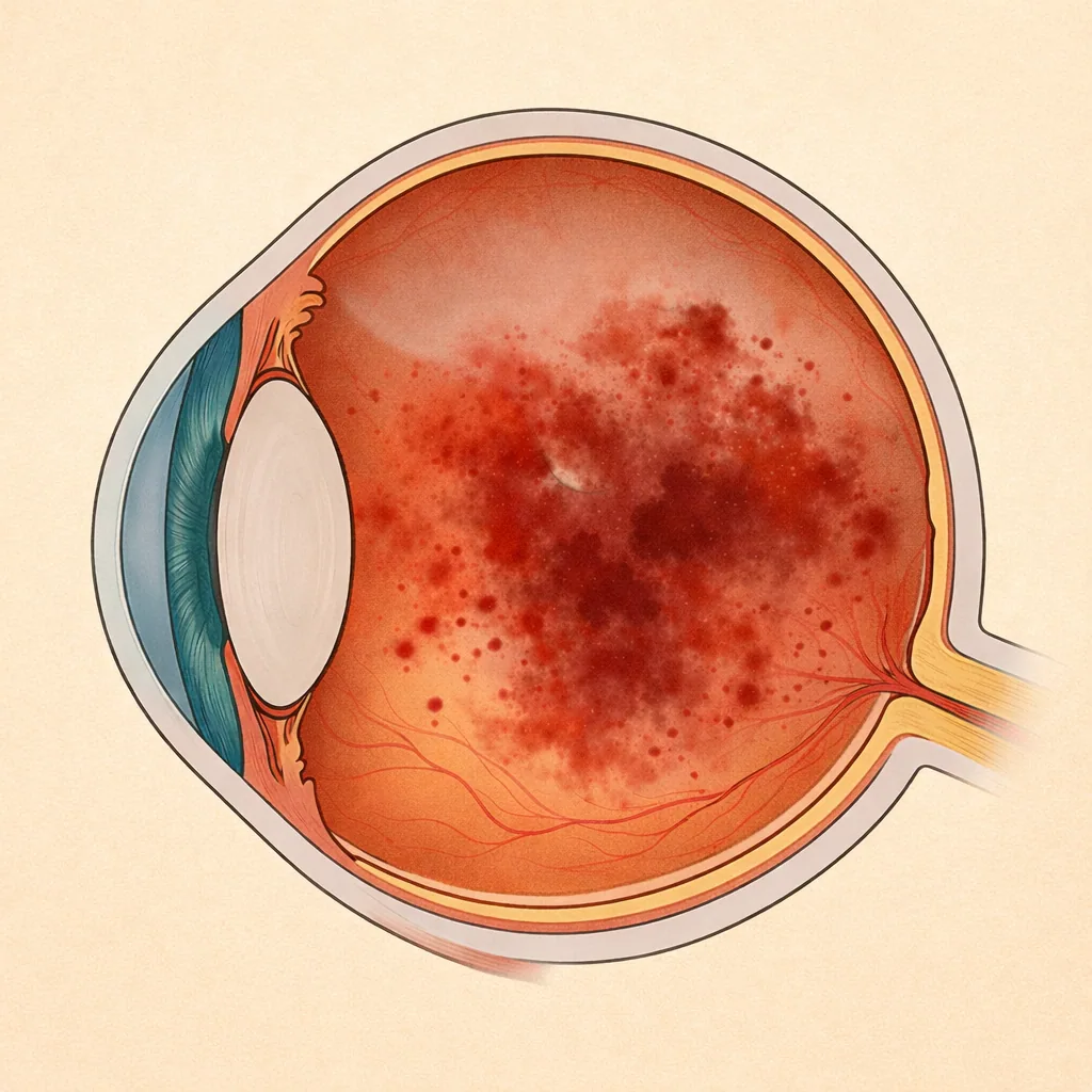 Hémorragie intra-vitréenne - baisse brutale de vision
